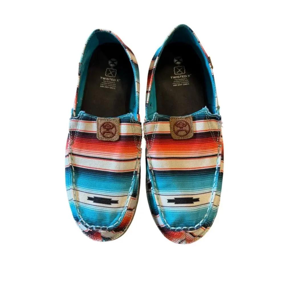 Twisted X Men’s Size 10 Slip-On Canvas Shoes Serape Stripe